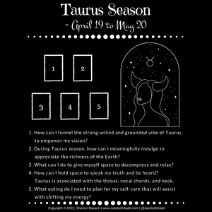 Taurus Season Tarot Spread